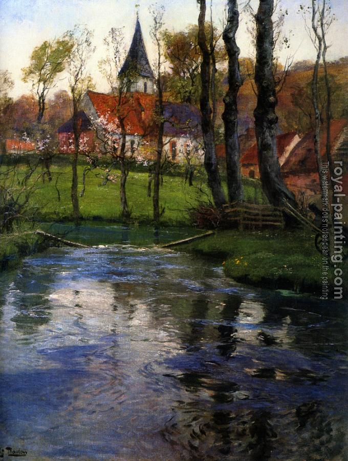 Frits Thaulow : The Old Church by the River